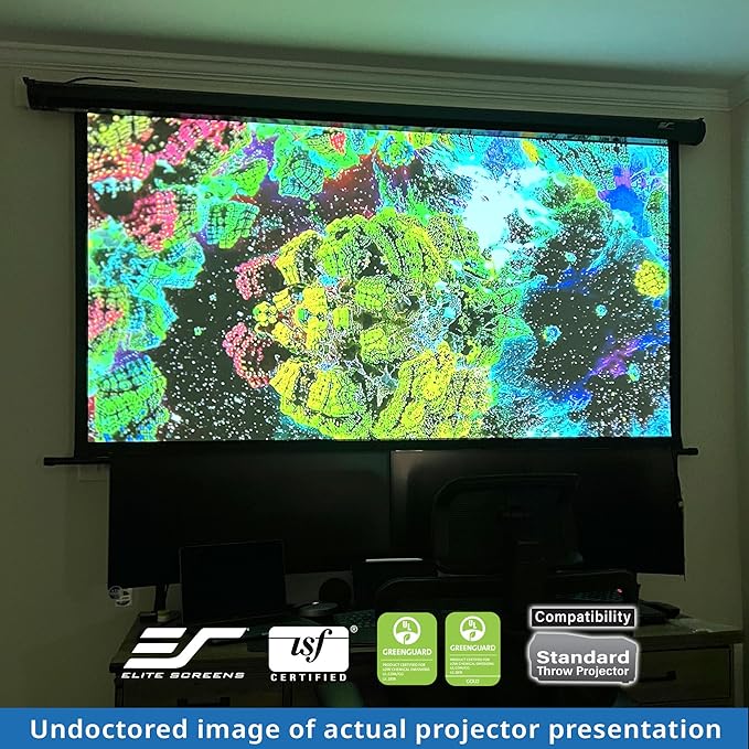 Elite Screens Spectrum Swift-RC1, 115-INCH Motorized Projector Screen Movie Home Theater Gaming 4K/8K Retractable Electric Projection Screen, ELECTRIC115H2