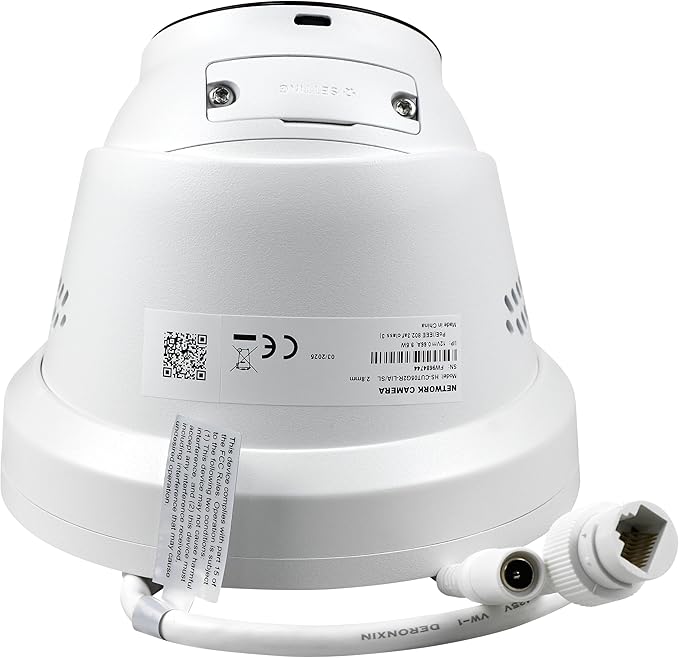 5MP PoE IP Turret Camera, PoE Camera Outdoor w/Red-Blue Alarm Lights & Sound, 98FT Smart Color Night Vision, 2-Way Audio, AI Human/Vehicle Detection, Full Metal IP67, 114°Wide Angle