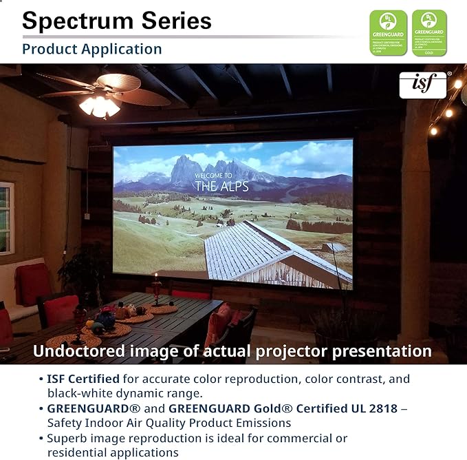 Elite Screens Spectrum, 84-inch Diag 4:3, Electric Motorized 4K/8K Ready Drop Down Projector Screen, ELECTRIC84V