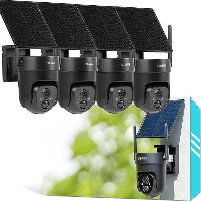 Vicohome 4QB 2K AI Solar Security Camera Wireless Outdoor, Battery Powered Cam, Color Night Vision, Two Way Audio, Motion Detection, Easy to Setup, Audible Flashlight Siren 180 Days Exchange Policy
