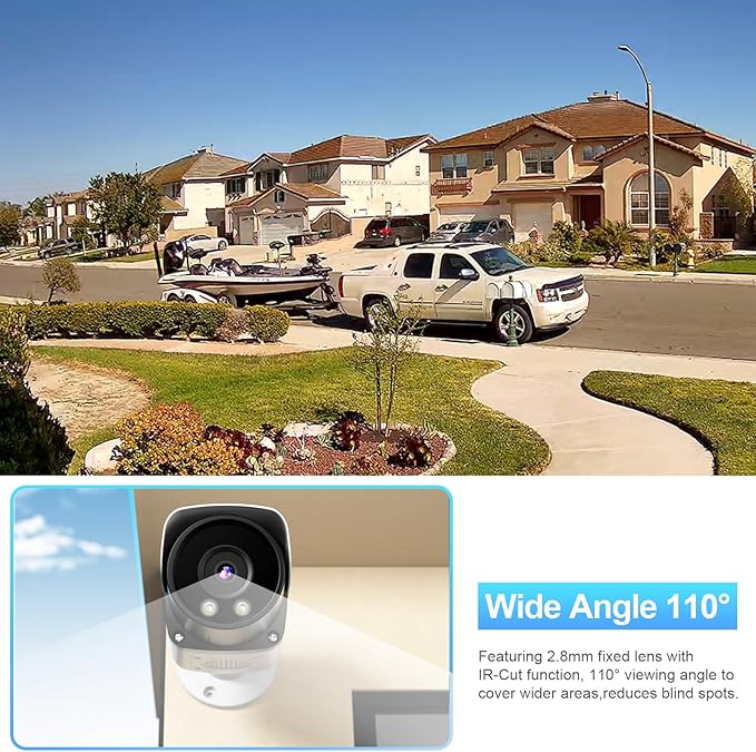 8MP Bullet IP PoE Camera, Smart Dual Light Security Camera, Color Night Vision, Waterproof Outdoor IP67, Two-Way Audio, Wide Angle 110° 2.8mm Lens, Human Vehicle Detection, INB8BD37Y