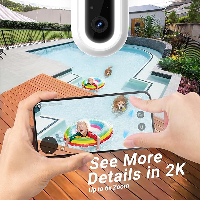 Laview 2K Solar Security Cameras Wireless Outdoor, Rechargeable Battery Wifi Cameras for Home Security with Spotlight Color Night Vision,Siren Alarm,AI Human Detection,IP65,2-Way Talk,Cloud/SD Storage