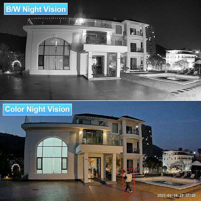 8MP AI PoE Camera, Outdoor Security IP Dome Camera, Smart Sound Alarm, Light Color Night Vision, AI Human/Vehicle Detection, Two Way Audio, 2.8mm Lens Wide Angle 110°, IND8BD97D