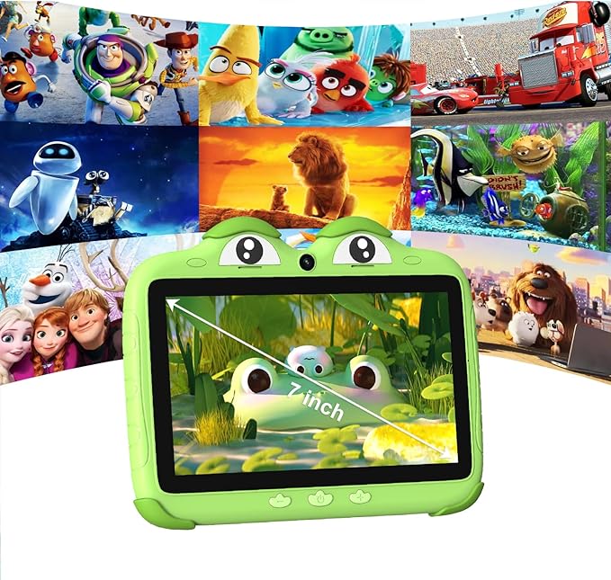Kids Tablet 7 Inch Tablet for Kids 3-7 32GB Toddler Tablets Children Software Installed, Toddlers Learning Android Tablets with WiFi YouTube Parental Control for Toddlers Boys Girls 3-12