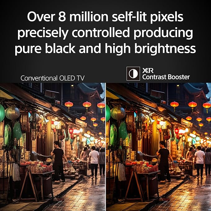 Sony BRAVIA 8 II 55 Inch TV, QD OLED, 4K Smart Google TV, XR Processor with AI Technology, Ultra Slim Design, 120hz Television, Dolby Vision/Atmos, Exclusive Features for PS5, K-55XR80M2, 2025 Model