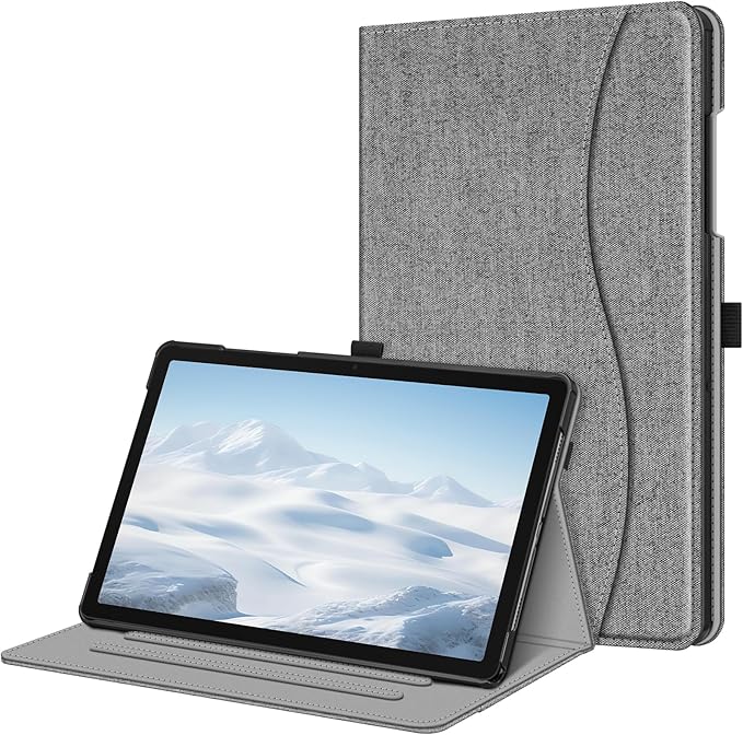 Fintie Case for Samsung Galaxy Tab A9 Plus/A9+ 5G 11 Inch 2023 Model (SM-X210/X216/X218), Multi-Angle Viewing Smart Stand Back Cover with Pocket Auto Wake/Sleep, Gray