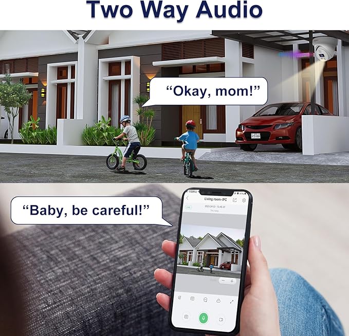 Two Way Audio, Anpviz 16CH PoE Security Camera System, AI Human Vehicle Motion Detection, 8X 6MP PoE IP Cameras for Business Home, 12MP 16CH NVR Pre-Installed 4TB HDD for 24/7 Recording, NDAA