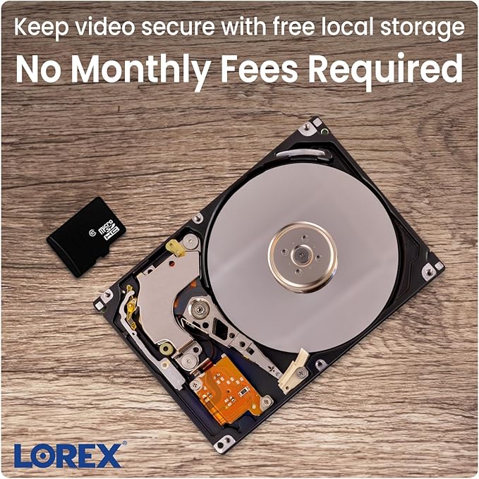 Lorex 4K Dual-Lens Outdoor Wi-Fi Security Camera | 180° Panoramic View | Smart Security Lighting | Color Night Vision | 2-Way Talk | Auto-Framing | 32GB Local Storage, No Monthly Fees | IP66 Rated