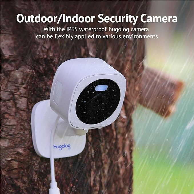 Hugolog 3K 5MP Outdoor Indoor Security Cameras for Home Security, Home Camera with Starlight Color Night Vision,Built-in Spotlight,Motion Detection,2-Way Talk,US Cloud & Local Storage,Works with Alexa