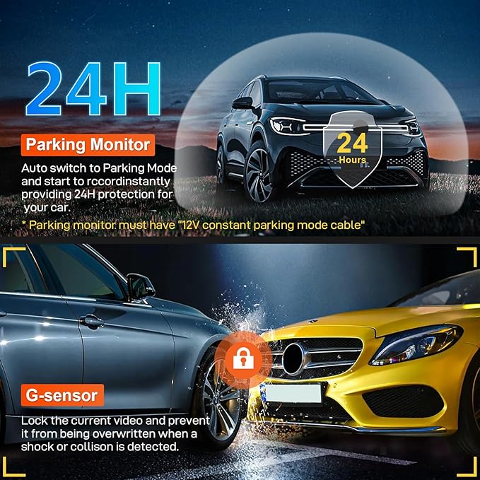 4K Dash Cam Custom fit for GMC Yukon, Yukon XL 2021-2022 (Model B), SLE SLT AT4 Denali, Integrated OEM Look, UHD 2160P Video, WiFi & App, G-Sensor, Loop Recording, Easy to Install, 64GB Card
