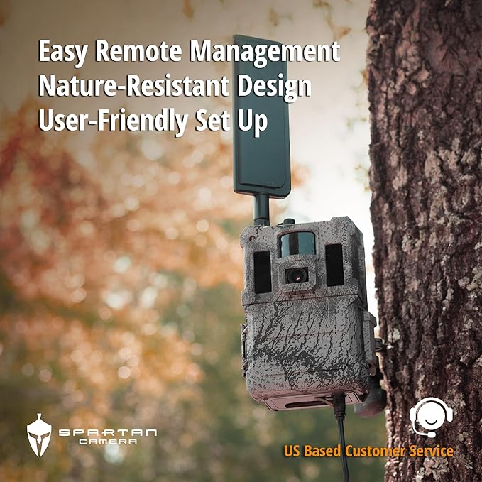 Spartan Camera GoLive2 4G LTE Trail Camera, 96°FOV Wide-Angle, Live Stream, Anti-Theft GPS, On-Demand Image & Video Capture, Real-time Updates, Built-in Lithium, Spartan Areus camo (1, Verizon)