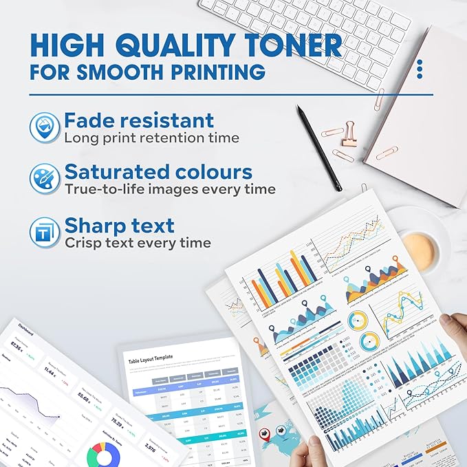 TN-433 TN433 Toner Cartridges Set 4 Pack Replacement for Brother TN433 TN 433 TN431 High Yield for MFC-L8900CDW HL-L8360CDW HL-L8260CDW MFC-L8610CDW Printer Ink (TN433BK/C/M/Y)