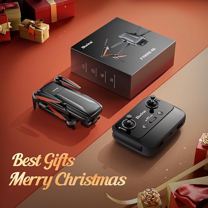 Bwine F7MINI 4K Video 8K Photo Drones with Camera for Adults, 3-Axis Gimbal EIS, 96Mins, 249g FAA-exempt, Over 6KM Transmission, AI GPS Smart Return, Follow, Waypoint, Orbit Fly, Better for Beginner