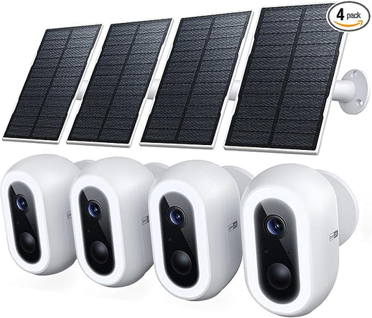Laview 2K Solar Security Cameras Wireless Outdoor, Rechargeable Battery Wifi Cameras for Home Security with Spotlight Color Night Vision,Siren Alarm,AI Human Detection,IP65,2-Way Talk,Cloud/SD Storage