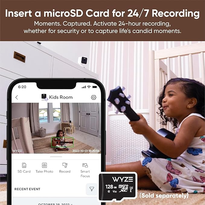 WYZE Cam v3 Pro Wired 2K Outdoor/Indoor Wi-Fi Camera for Home Security, Pet Baby Kids Elderly Monitoring, Edge AI, Color Night Vision, Spotlight Camera, Works with Alexa & Google Assistant, White