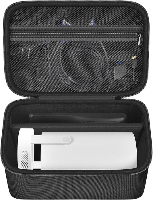 Upgraded Mini Projector Case Compatible with Magcubic HY300Pro+ / HY300PRO for ENUOSUMA HY300 ULTRA for Alwtniet Portable Projector 4K 1080P Support, Storage Organizer for Accessories-Black (Bag Only)