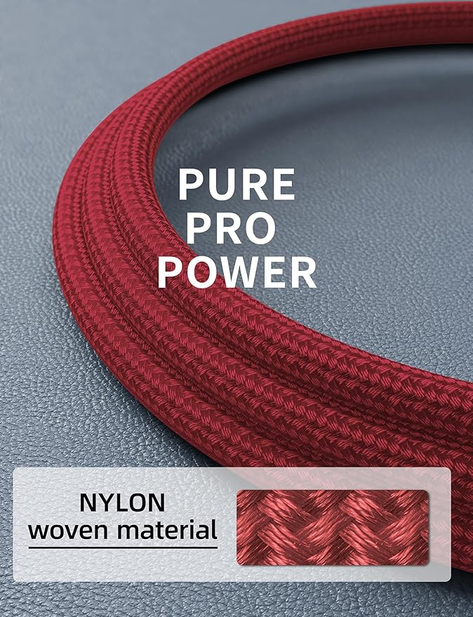 USB C Cable 10FT, 2Pack USB A to USB C Charger Cable, Type C Cable 3A Fast Charging Upgraded Extra Durable Braided USBC Cord Compatible with iPhone 17/16 15 Pro Max/Samsung Galaxy S23 and More-Red