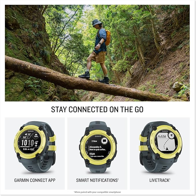 Garmin Instinct® E 40mm, Rugged Outdoor GPS Smartwatch, 24/7 Health Monitoring, Wrist-Based Heart Rate, Up to 16 Days of Battery Life, Electric Lime/Twilight