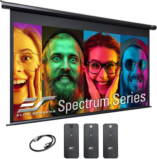Projector Screen Elite Screens Spectrum, 128-INCH Diag 16:10, Motorized Projection Screen Movie Home Theater 4K/8K Ultra HD Ready, ELECTRIC128X2