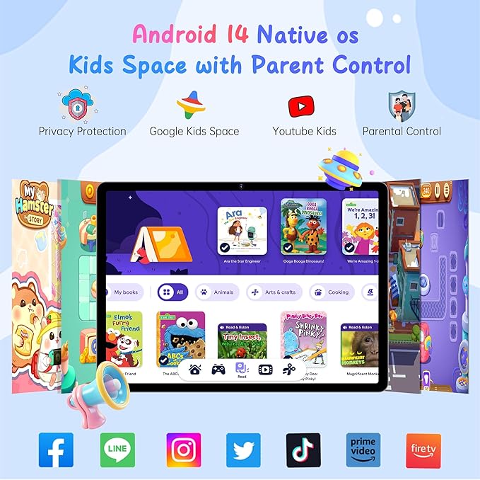 HAOVM Tablet 10 inch, 4G SIM Unlocked, Android 14 Tablet with SIM Card Slot, IPS Touch Screen, 2.0GHz Fast Processor,3GB+32GB+TF Expand,2.4G/5GHz WiFi,8MP Camera, GPS, Pink case