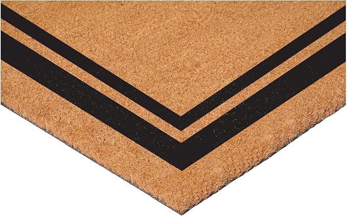 Calloway Mills 152961830F Black Border 18" x 30" Monogram Doormat, (Letter F)