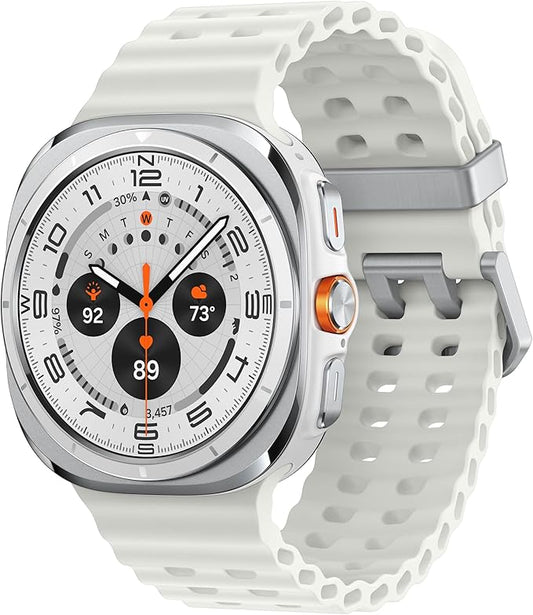Samsung Galaxy Watch Ultra (2025) 47mm LTE Smartwatch, Titanium Casing, Advanced Sleep Coaching, Running Coach, Energy Score, Heart Rate Tracking, GPS, Titanium White [US Version, 2 Yr Warranty]