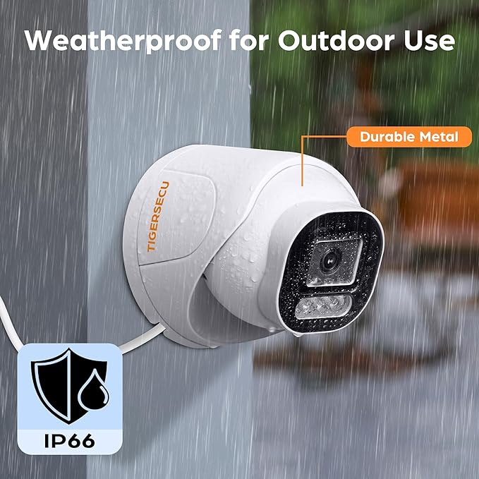 TIGERSECU 5MP Wide Angle Dome Security Camera for TVI, CVI, AHD, CVBS DVRs, Weatheproof for Indoor/Outdoor Use, Hybrid 4-in-1 with OSD Switch (Power Supply and Coaxial Cable Sold Separately)