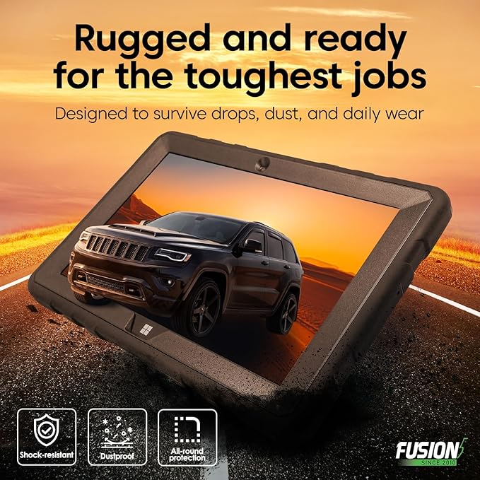 Fusion5 10.1" Windows 11 Full HD Rugged Tablet PC - Intel 13th Gen - FWIN232 PRO N5 Ultra Slim Windows Tablet Computer - 8GB RAM, 512GB SSD, 10 Inch, 5G WiFi, HD Webcam, Micro HDMI, Expandable Storage