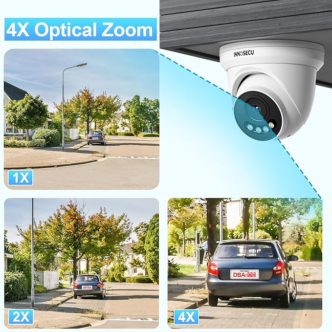 5MP PoE Camera Outdoor, Smart Dual Light IP Security Dome Surveillance Camera, Color Night Vision, 2.8~12mm Motorized Lens, Two-Way Audio, Waterproof IP67, Human&Vehicle Detection, IND5GD99Z