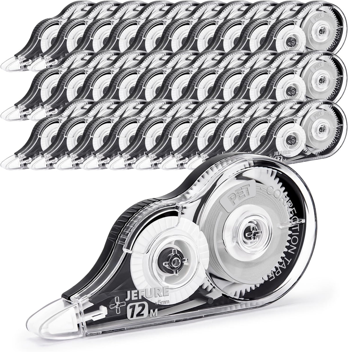 30 Pcs Correction Tape, 39.37 Ft White Wrong Out Tear-Resistant Bulk, Instant Corrections Easy to Use Applicator for School, Office, Note Taking, Journal (Tape Width 0.2 in，Clear)