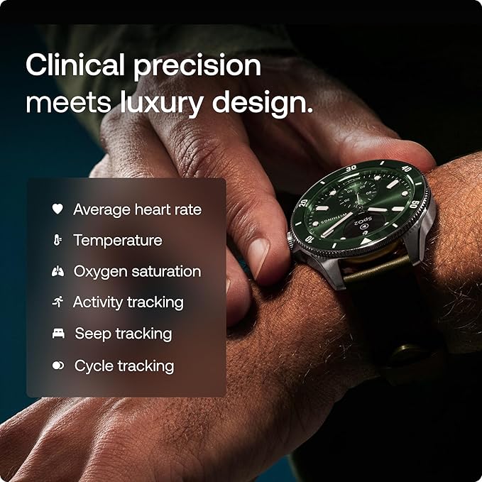 WITHINGS Scanwatch Nova - Heart Health Hybrid Smart Watch for Men & Women - SPO2, Temperature Monitoring, Sleep, Respiratory Health, Cycle Monitoring, 30-Day Battery Life, Apple iOS/Android