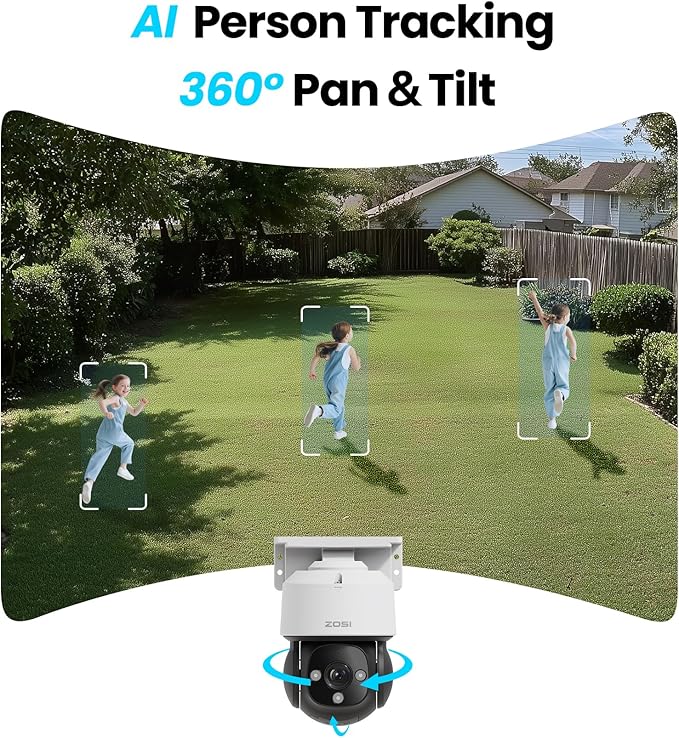 ZOSI C290 4K 8CH POE Security Camera System (Up to16CH), 8 x 8MP Wired PoE IP Dome Cameras Outdoor Indoor, 360 View, AI Human/Vehicle/Face Detection, Two-Way Talk, Siren Alarm, Auto Tracking, 2TB HDD