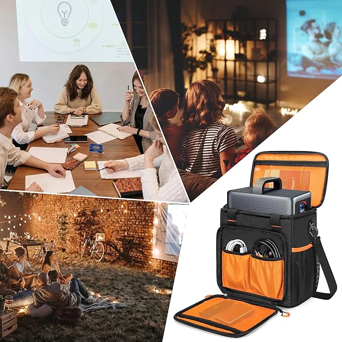 Travel Carrying Case Compatible with Nebula Mars 3/Cosmos Laser 4K/SE, Projector Storage Case Bag with Accessories Pockets(Patent Design)