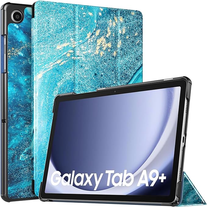 TiMOVO Case for Samsung Galaxy Tab A9+/A9 Plus 11 Inch 2023, Slim Lightweight Stand Hard Back Shell Protective Cover for Galaxy Tab A9+ Tablet SM-X210/X216/X218, Auto Wake/Sleep, Gilding Texture