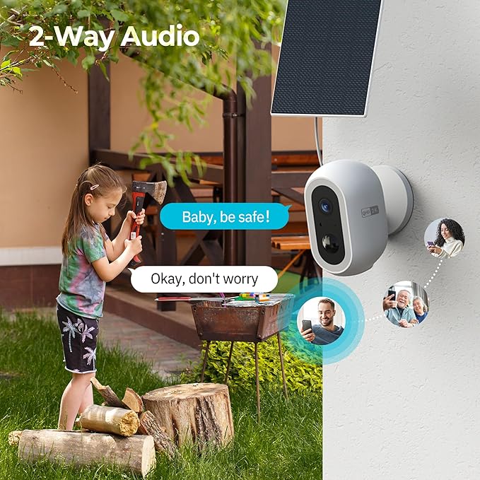 Laview 2K Solar Security Cameras Wireless Outdoor, Rechargeable Battery Wifi Cameras for Home Security with Spotlight Color Night Vision,Siren Alarm,AI Human Detection,IP65,2-Way Talk,Cloud/SD Storage