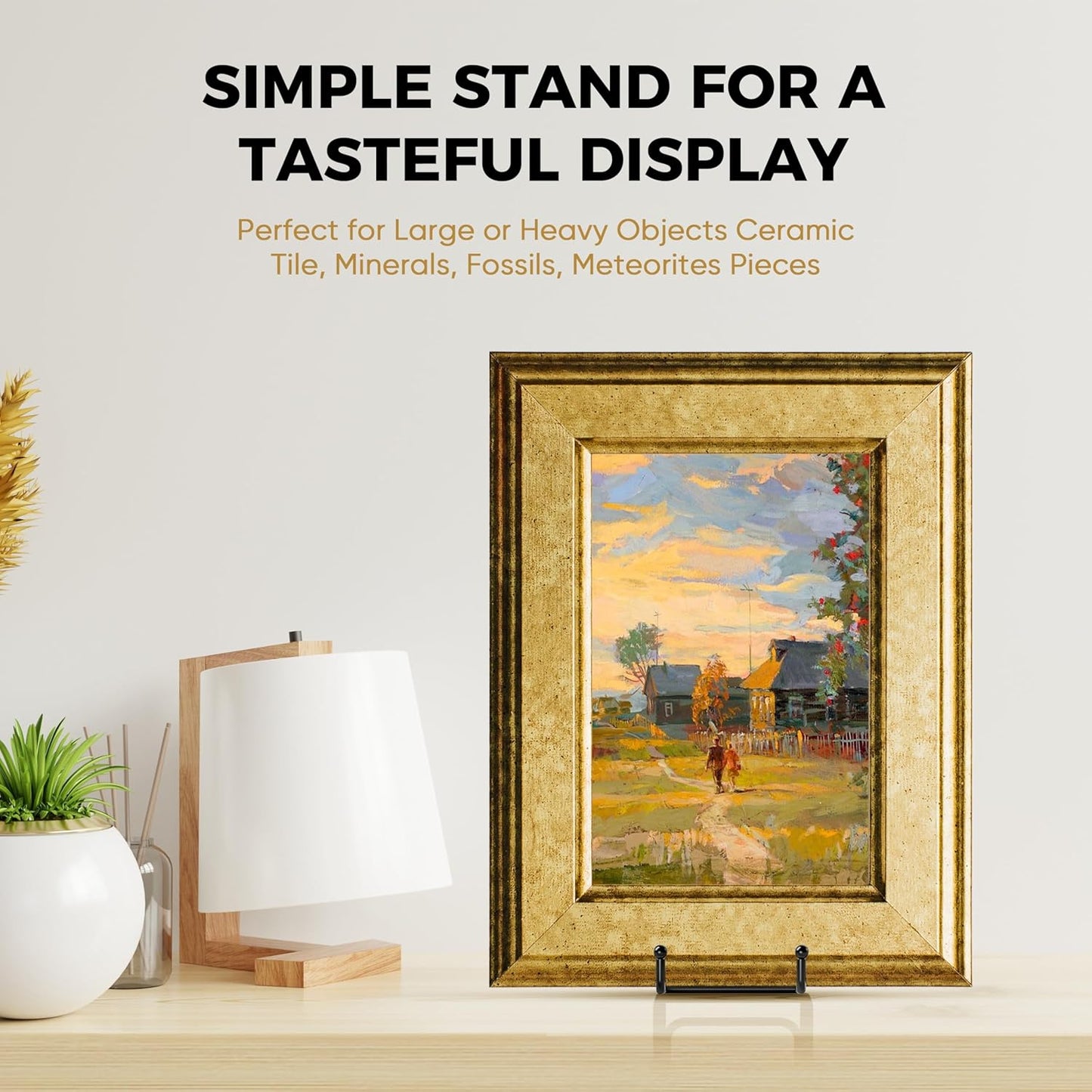 TR-LIFE 14 Inch Heavy Duty Plate Stand (2 Pack) - Metal Display Easel for Large Plates, Platters, Picture Frames, Signs, and Posters