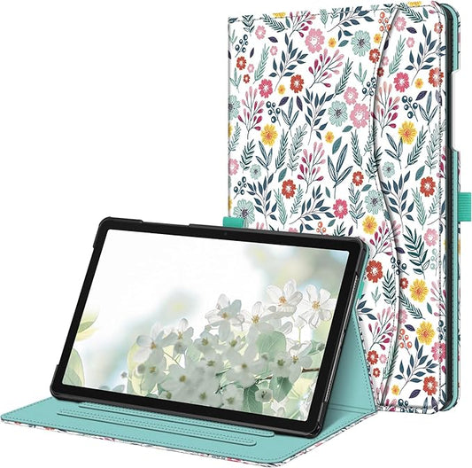 Fintie Case for Samsung Galaxy Tab A9 Plus/A9+ 5G 11 Inch 2023 Model (SM-X210/X216/X218), Multi-Angle Viewing Smart Stand Back Cover with Pocket Auto Wake/Sleep, Spring Bloom