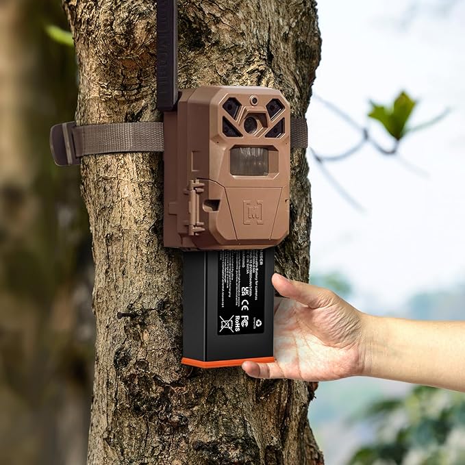Edge Battery 2 Pack, 5000mAh Rechargeable Lithium-Ion Battery Pack with USB-C & Solar for Edge Series Cellular Trail Cameras for Edge, Edge Pro, Edge 2, Edge 2 Pro
