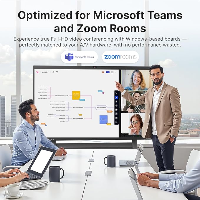 NearHub Board S Pro 86" 4K UHD Smart Board 16GB +128GB Windows 11 for Classrooms &Hybrid Work,Built-in 4K Camera+8 Mics+2 Speaker,Real-time Collaboration&Casting,Open App Ecosystem(Board+Wall Mount)