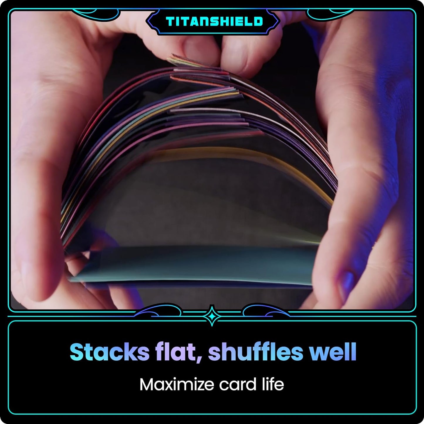 TitanShield (150 Sleeves/Purple Standard Size Board Game Trading Card Sleeves Deck Protector