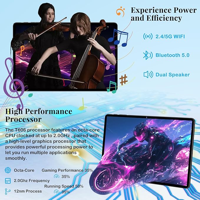 11 Inch Tablet, 2025 Android 15 Tablets with Octa Core, 24GB+256GB, 13+5MP Camera, Electronics Tablets with Widevine L1, 8000mAh Battery, 5G WiFi, GPS, HD IPS Display, 1TB Expand, BT 5.0 -Metal Black