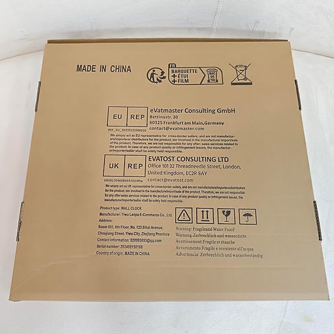 Maxstar Large Round Wall Clock for Living Room Decor Battery Operated Non Ticking Black Metal Wood Clocks for Home Living Room Garden Office Kitchen Decoration -40inch