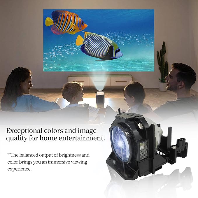 A+ Quality 2PCS ET-LAD60W Replacement Projector Lamp Bulbs Compatible with Panasonic PT-D5000 PT-D6000 PT-D6710 PT-DW6300 PT-DZ6700 PT-D6000ES PT-D6000LS PT-D6000ELS(Dual Lamps in One Package)