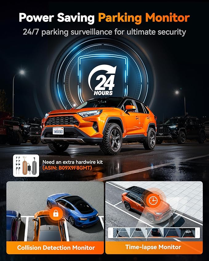 WOLFBOX X5 Duo 4K+2.5K Dash Cam Anti-Shake, 8MP STARVIS 2 IMX678 IMX675, Dual Car Camera Front and Rear, 5.8GHz Wi-Fi GPS, Included 64GB Card, Voice Control, Touch Screen, Parking Mode