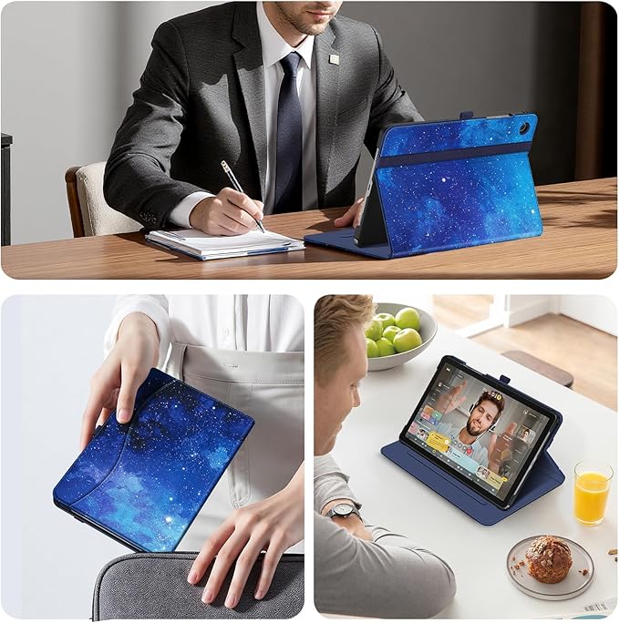 Fintie Case for Samsung Galaxy Tab A9 Plus/A9+ 5G 11 Inch 2023 Model (SM-X210/X216/X218), Multi-Angle Viewing Smart Stand Back Cover with Pocket Auto Wake/Sleep, Starry Sky