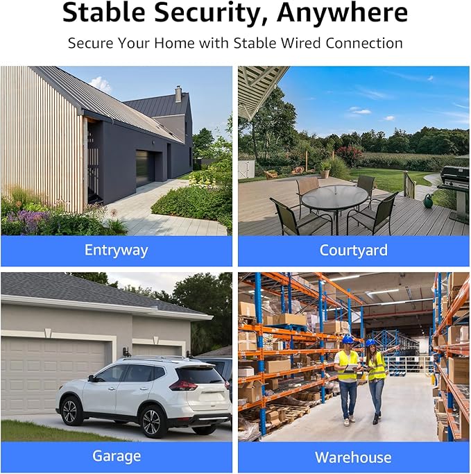 Wired Security Camera System, 4CH 5MP Lite CCTV Surveillance DVR Kit with 4 x 3MP Home AHD Security Camera for Outdoor Use, IP66 Waterproof Metal Shell,Remote Access,Smart Detection,500G HDD