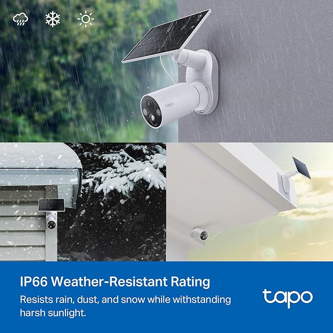 Tapo MagCam 2K Solar, Outdoor Battery Camera+Magnetic Base+Solar Panel, Wireless Camera, 2K QHD, 150° Super-Wide FOV, Free Person/Vehicle/Pet Detection, SD/Cloud Storage, Starlight Color Night Vision