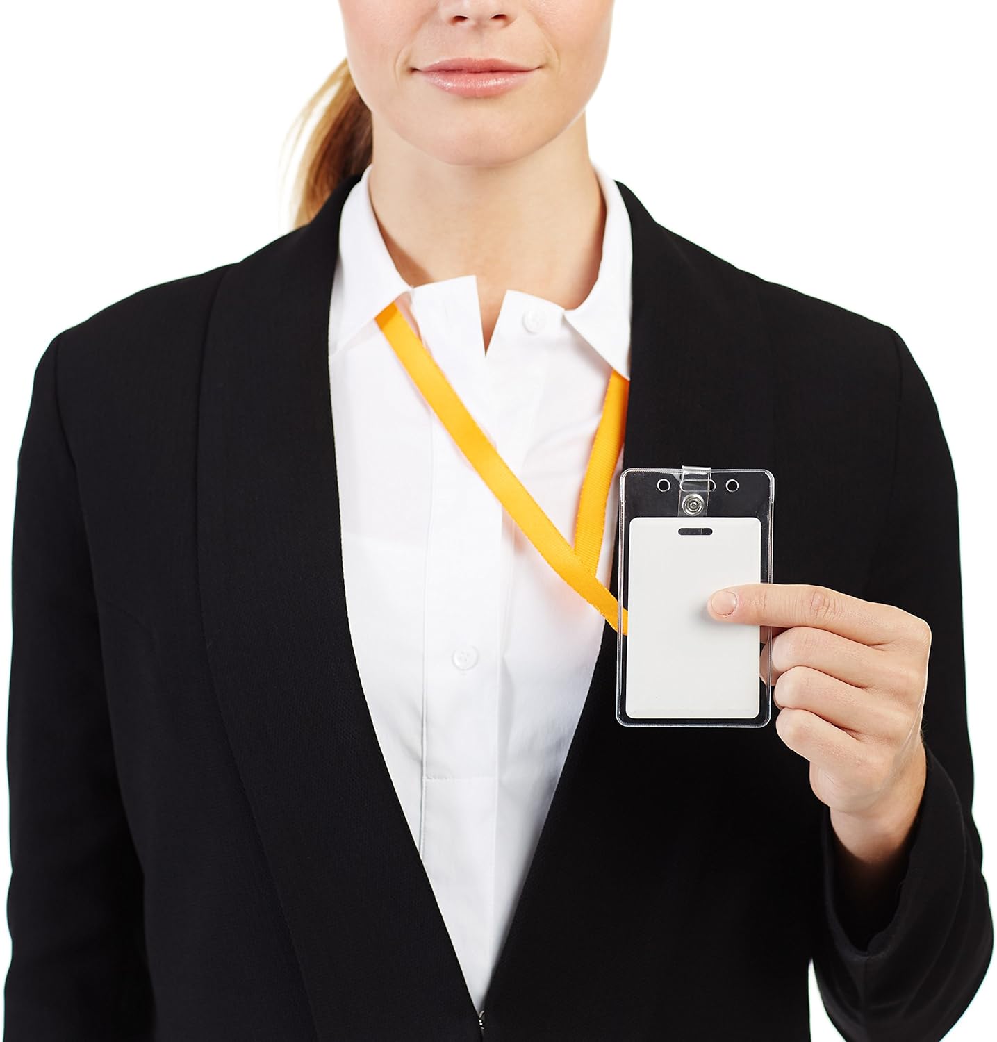 Amazon Basics ID Badge Holders, Vertical Clear Plastic 2.55" x 4.41", Pack of 1600