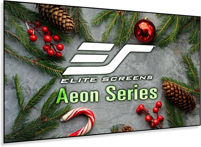Elite Screens 100" Fixed Frame Projector Screen 16:9, Edge-Free 8K/4K UHD CineWhite, Standard, Short & UST Compatible Home Theater, AR100WH2