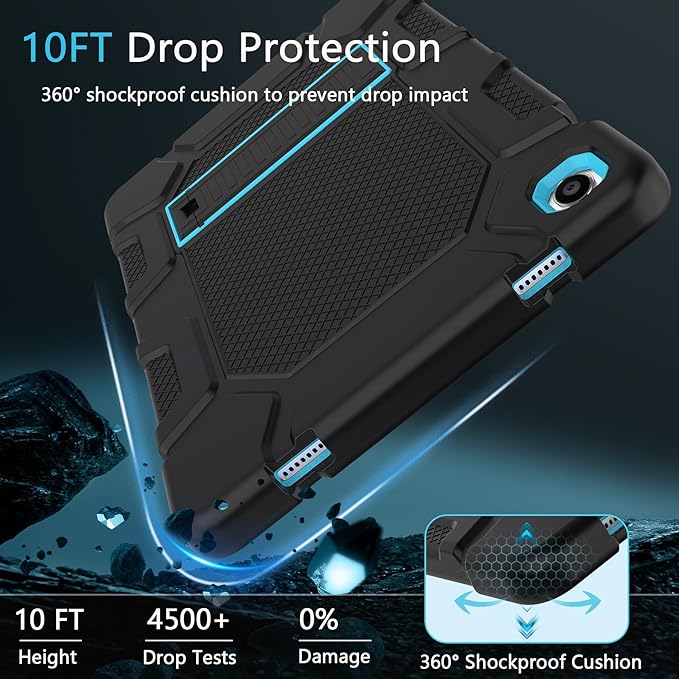 Rantice Case for Samsung Galaxy Tab A9+ 11”, Heavy Duty Shockproof Rugged Protective Case with Kickstand for Samsung Galaxy Tab A9+ / A9 Plus 11” 2023 (SM-X210/X216/X218),Black+Blue